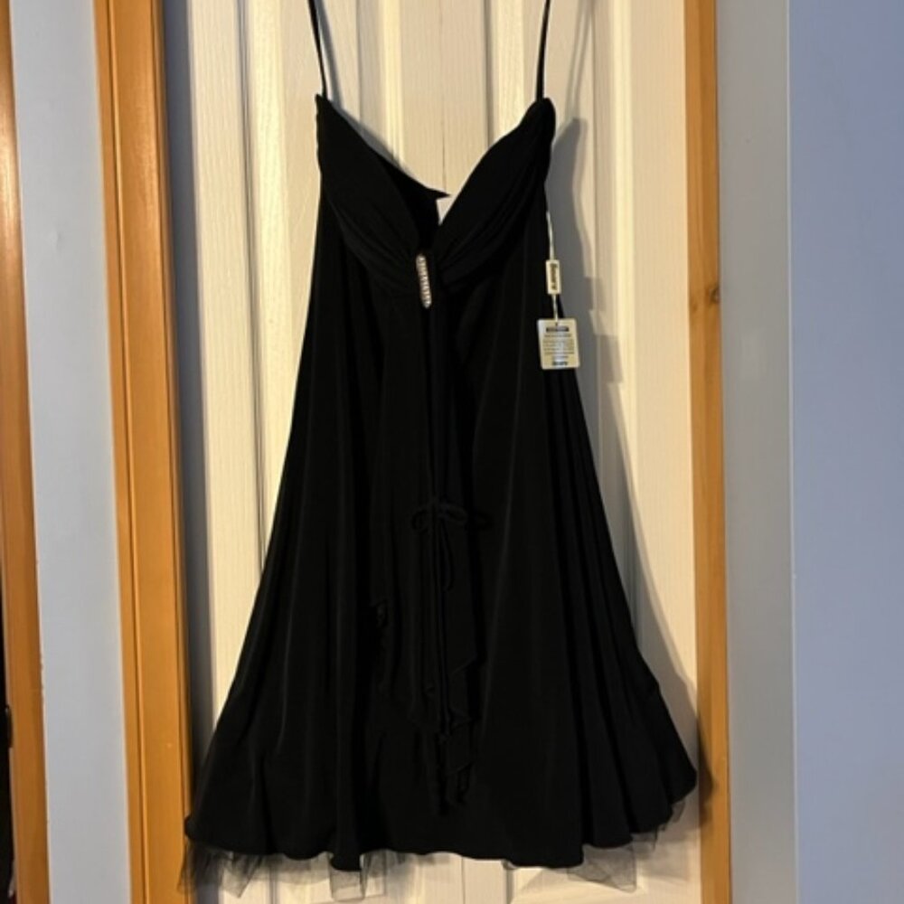 Black strapless cocktail prom wedding dress Size  8 original tag